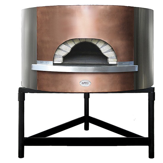 Forno pizza a legna coibentato, platea ø 130 cm, capacità 6/7 pizze