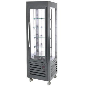Vetrina refrigerata ventilata per pasticceria,gelateria 5 ripiani rotanti in vetro,+2°c/+10°c