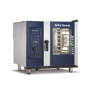 Forno a convezione a gas con vapore diretto e sistema di lavaggio automatico, 6x GN 1/1