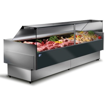 Banco Vetrina espositiva alimentari refrigerato ventilato temperatura di esercizio 0°/+4°C 1520x1140mm