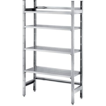Scaffale a gancio a 4 ripiani asolati mm 1300x400x1800 h