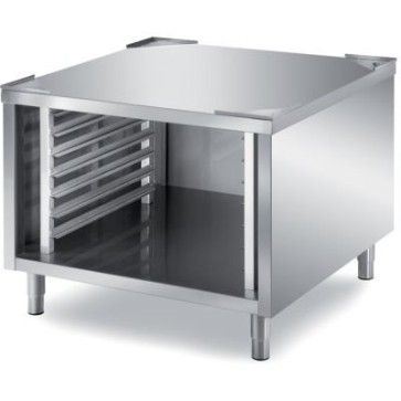 Basamento forno con portateglie-chiuso su 3 lati-cap. 7 teglie gn2/1- mm 800x800x720 h