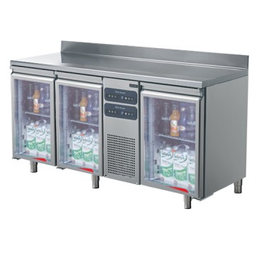Tavolo refrigerato a doppia temperatura 3 porte GN 1/1 con alzatina, -2°+8°C/ -10°-22°C