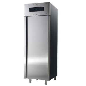 Frigorifero da 700 litri in inox, GN 2/1, -2°/+8°C, isolamento 85 mm