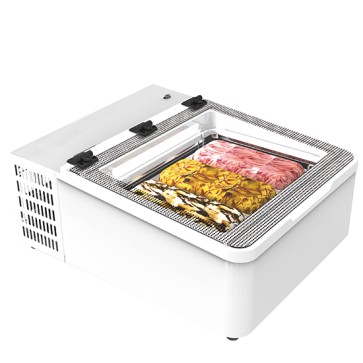 Vetrina gelato da banco statica, capacità 3x 5 litri, -10°/-22°C