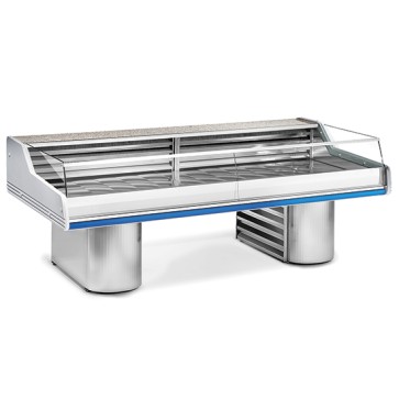 Banco pesce refrigerato statico self-service, 0 °c, larghezza=1500 mm