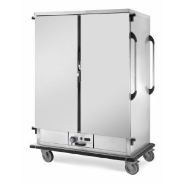 Armadio carrellato struttura coibentata 2 ante cap.30 bacinelle gn 2/1 o 60 gn1/1/1 - supporti a c antiribaltamento, passo 70 mm, refrigerato mm 950x830x2000 h