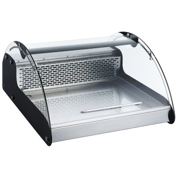 Vetrina refrigerata da banco professionale con vetro curvo, L=700