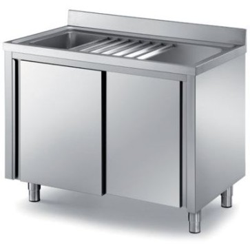 Vasca lavaggio pentole armadiato