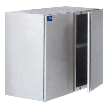 armadio pensile con porta battente e ripiano intermedio, 600x400 mm