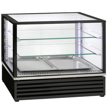 vetrinetta refrigerata da banco con 2 ripiani in vetro con porte scorrevoli, +2°/+10°C