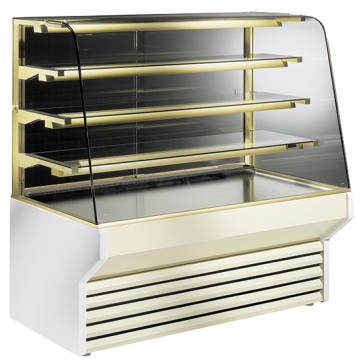 Vetrina refrigerata pasticceria con 3 mensole illuminata larghezza 2120 mm