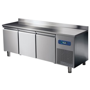 Tavolo congelato a 3 porte GN 1/1 con alzatina, -10°/-20°C