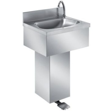 Lavamani a parete con colonnina e comando a pedale mm 500x400x800 h