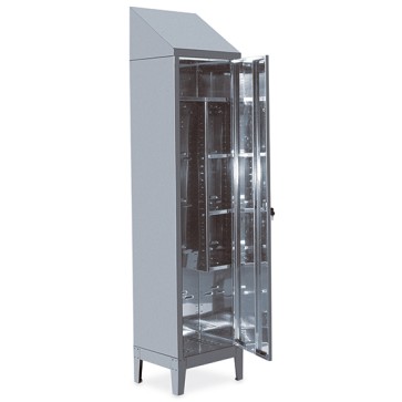 Armadio portascope inox, 1 anta per cucine industriale