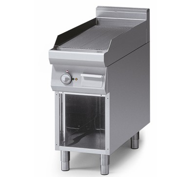 Fry-top elettrico piastra rigata
