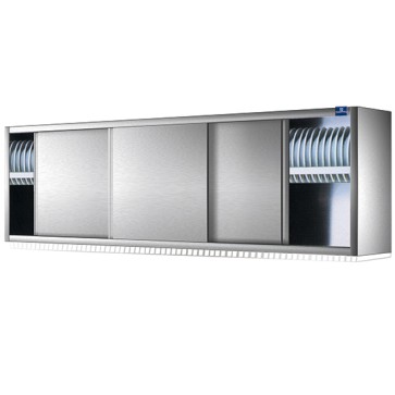 armadio pensile con porte scorrevoli e scolapiatti, 1800x400 mm