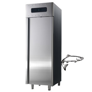 Armadio frigorifero   ventilato con hccp  sistema di allarme 700 lt per pesce temperatura  -2/+5°c