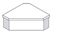 ELEMENTO ANGOLO INTERNO 45° DA BANCO