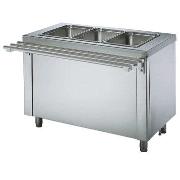 Elemento bagnomaria secco su armadio aperto 3x GN 1/1