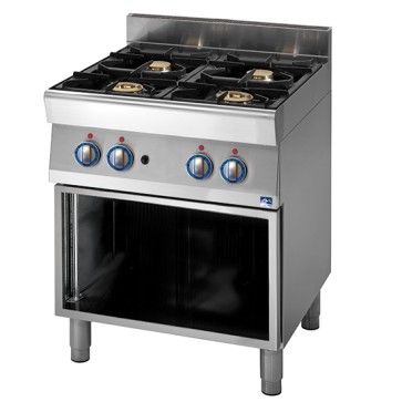 Piano di cottura a gas su base aperta con 4 fuochi (18,4 kW)