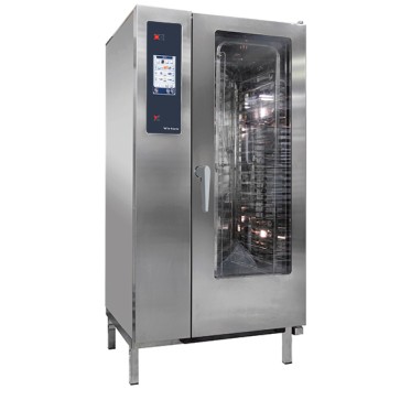 Forno combinato a gas a vapore con boiler e sistema di lavaggio automatico, 20x GN 1/1
