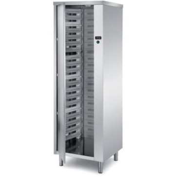 Armadio portateglie riscaldato ventilato, n.1 anta a battente tamburata, capacità n.20 teglie mm.600x400, mm.700x700x2000h