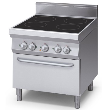 Cucina elettrica 4 piastre con forno elet. statico