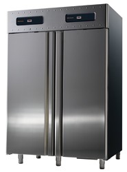 Frigorifero da 1400 litri in inox, GN 2/1, -2°/+8°C, isolamento 75 mm