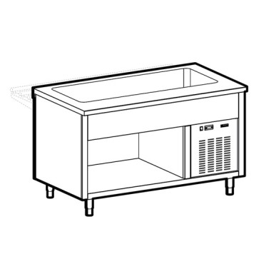 Elemento vasca refrigerata su vano a giorno, l=2000 mm, 5x GN 1/1.