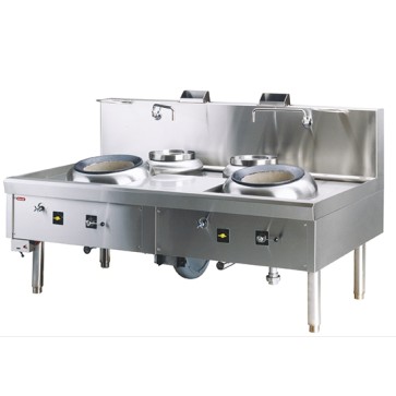 Piano di cottura a gas ad alto rendimento, 2 fuochi, 2 bruciatori zuppe