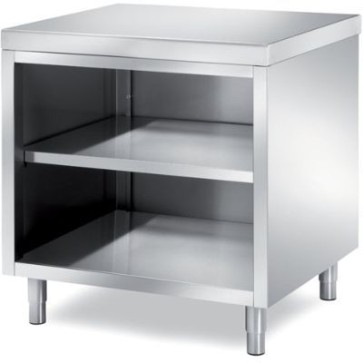 Base neutra retro banco bar a giorno, ripiano intermedio mm 1500x600x900 h