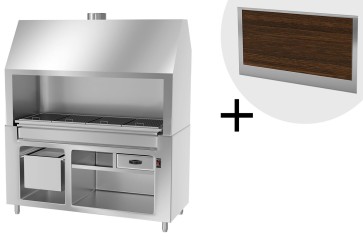 Barbecue in acciaio inox 1,8 m