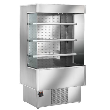 Murale refrigerato in inox con 3 ripiani, larghezza=1200