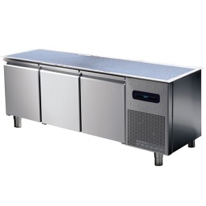 Tavolo congelatore 3 porte gn 1/1 senza piano di lavoro temp. -10°-22°c con hccp  sistema di allarme