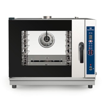 Forno misto a gas a vapore diretto con sistema di lavaggio automatico, 4x GN 1/1 o 600x400 mm