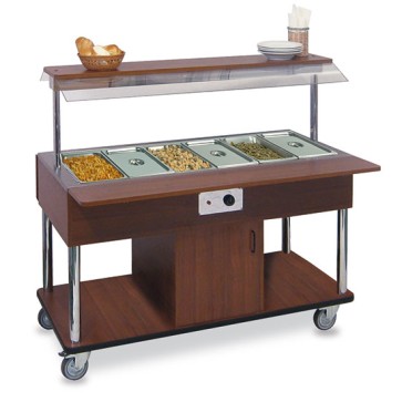 Buffet bagnomaria 6x GN 1/1 su ruote, +60°/+90°C