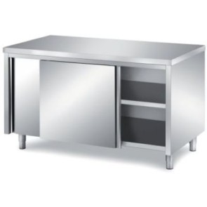 Tavolo armadiato con scorrevoli su un fronte mm 900x700x890 h