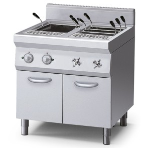 Cuocipasta gas, 2 vasche gn1/1, capacità 40+40 litri
