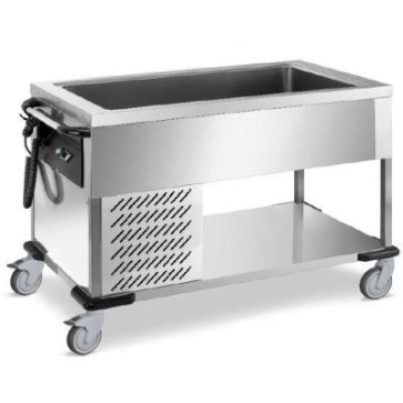 Carrello ref. strutt. acciaio inox cap. 3 gn 1/1, mm.1200x640x900 h