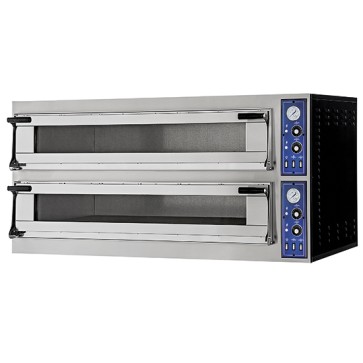 Forno pizza elettrico capacità da 6+6 pizze ø 40 cm./8 teglie 60x40cm