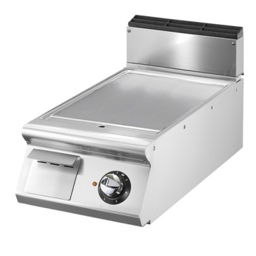 Fry-top elet. con piano stampato piastra liscia mod. top