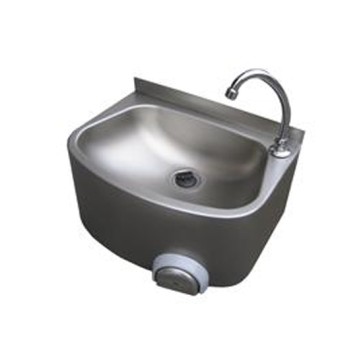 Lavamano a parete con comando a ginocchio