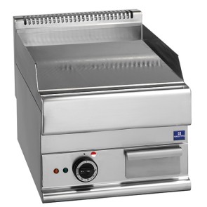 fry top elettrico da banco, piastra liscia