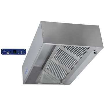 cappa a parete cubica con motore, illuminazione e regolatore di velocità, 1800x1100 mm