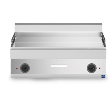 Fry top elettrico da banco, piastra cromata liscia