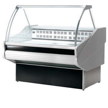 Banco refrigerato ventilato da 2500 mm con vetro curvo, +3°/+5°C