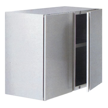 Armadio pensile, porta battente, ripiano intermedio