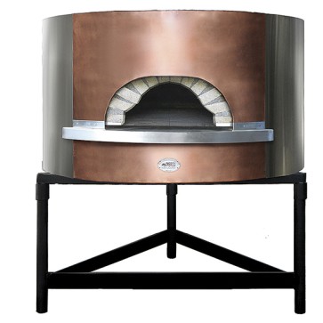 Forno pizza a legna coibentato, platea ø 130 cm, capacità 6/7 pizze