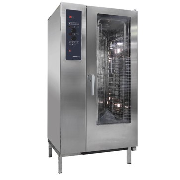 forno a convezione a gas con vapore diretto e sistema di lavaggio automatico, 20x GN 1/1